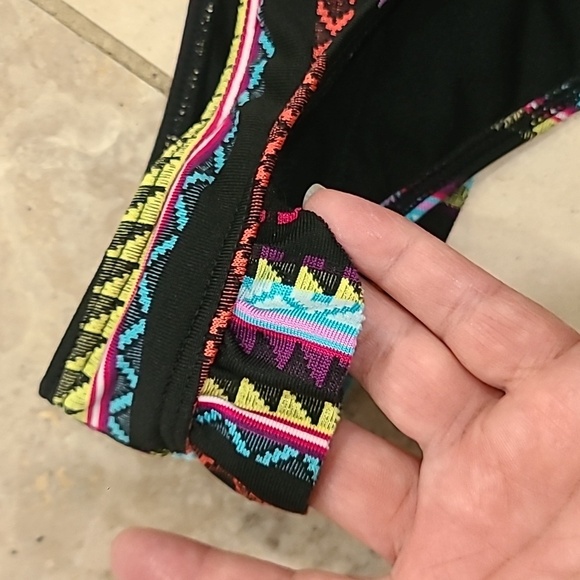 Roxy Black and Pink Bikini Bottom - Picture 2 of 5